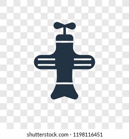 Plane toy vector icon isolated on transparent background, Plane toy transparency logo concept