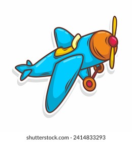 Plane toys cartoon doodle illustration art. hand draw style