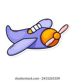 Plane toys cartoon doodle illustration art. hand draw style