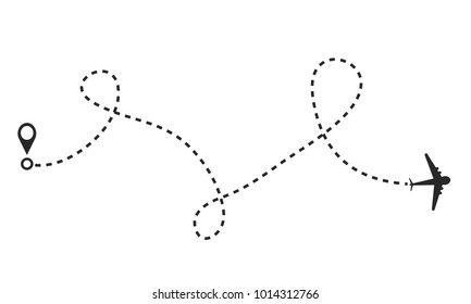 plane and track design, stock vector illustration