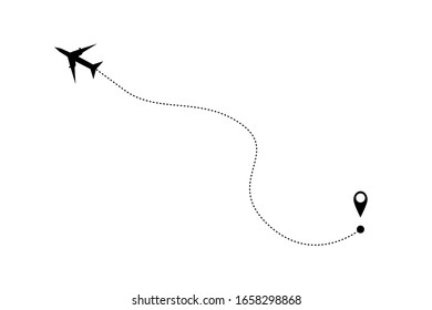 Icono de plano y pista en un fondo blanco. Ilustración del vector