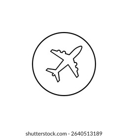 Plane track to point with dashed line way or air lines, airplane icon on white background