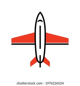 plane transport linear isolated icon