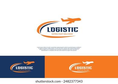 Plane Transport Logo. Logo für Reisen, Logistik und Design