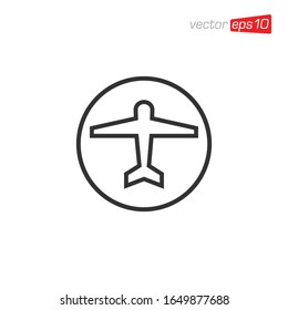 Plane Transportation Icon Logo Design Vector