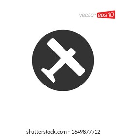 Plane Transportation Icon Logo Design Vector
