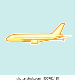 Plane, transportation vehicles, Flat style vector illustration