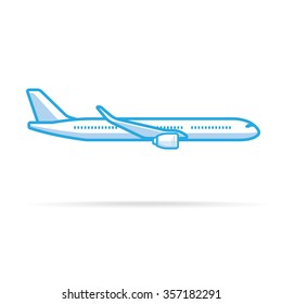 Plane, transportation vehicles, Flat style vector illustration