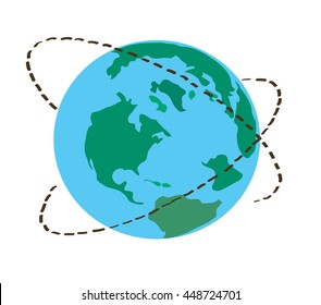 plane travel around the world symbol vector