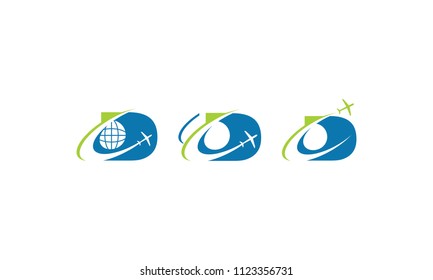 plane travel holiday logo icon vector