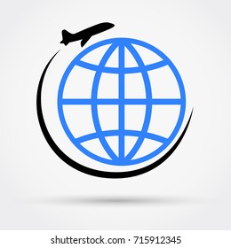 Plane travel icon vector illustration.