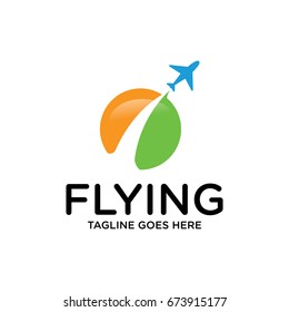 plane travel logo icon vector template
