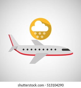 plane travel. weather forecast cloud sun icon vector illustration eps 10