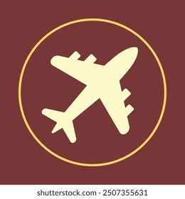 Plane trendy icon solid abstract vector illustration colorful artwork beautiful design.eps