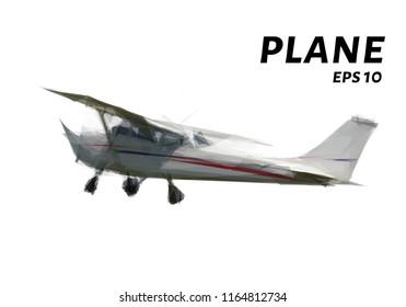 The plane of the triangles. Plane low poly. Vector illustration