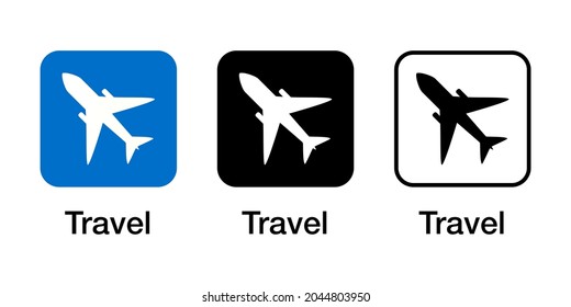 Plane trip App Icon Vector Design Illustration Material