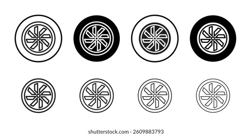 Plane turbine icon Simple thin outline