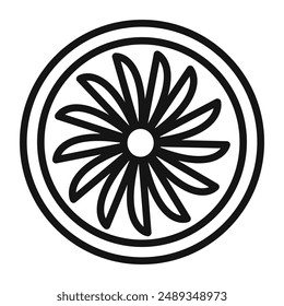 Plane turbine icon Vector symbol or sign set collection in black and white outline