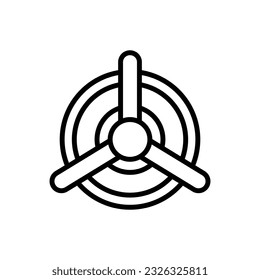 Plane Turbine Outline Icon Vector Illustration