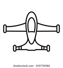 Plane unmanned taxi icon. Outline Plane unmanned taxi vector icon for web design isolated on white background