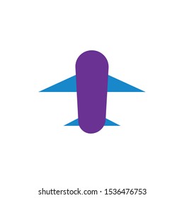 the plane, vector design, skyline, travel, transportation.