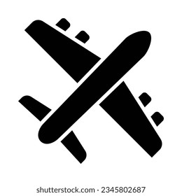 Plane Vector Glyph Icon For Personal And Commercial Use.
