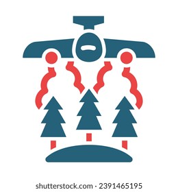 Plane Vector Glyph Two Color Icon For Personal And Commercial Use.
