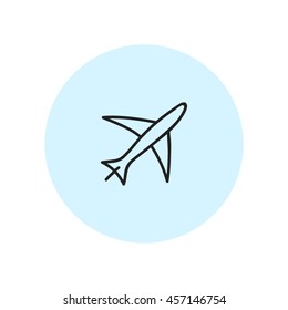 plane. vector hand drawn illustration
