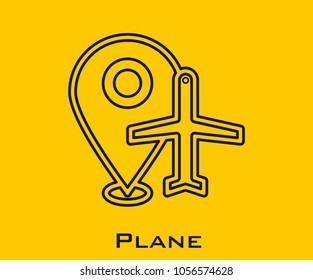 Plane vector icon
