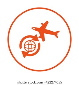 Plane vector icon. airplane.