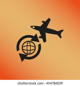 Plane vector icon. airplane.