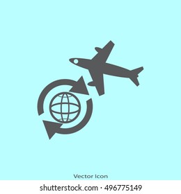 Plane vector icon. airplane.