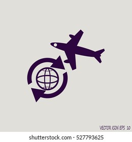 Plane vector icon. airplane.