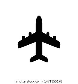 Plane vector icon, airport and airplane pictogram symbol