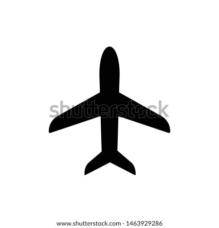 Plane vector icon, airport and airplane pictogram symbol