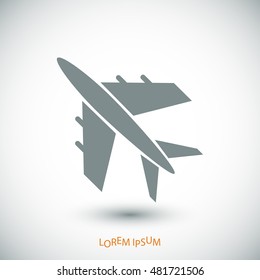 plane vector icon, vector best flat icon, EPS