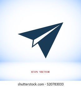 plane vector icon, vector best flat icon, EPS

