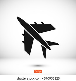 plane vector icon, vector best flat icon, EPS