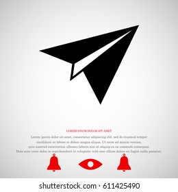 plane vector icon, vector best flat icon, EPS

