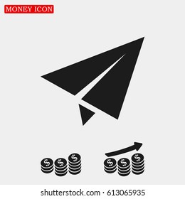 plane vector icon, vector best flat icon, EPS