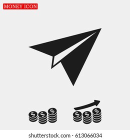 plane vector icon, vector best flat icon, EPS

