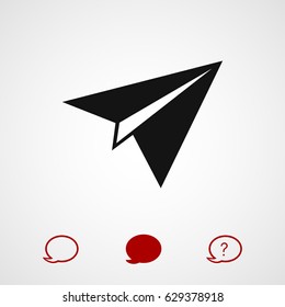 plane vector icon, vector best flat icon, EPS


