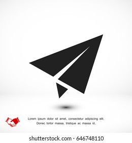 plane vector icon, vector best flat icon, EPS