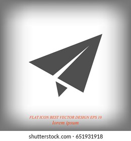 plane vector icon, vector best flat icon, EPS