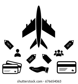 plane vector icon, vector best flat icon EPS