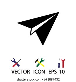 plane vector icon, vector best flat icon, EPS

