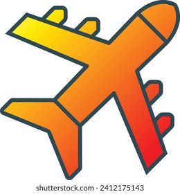 Plane vector icon. Can be used for printing, mobile and web applications.