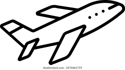 Plane vector icon. Can be used for printing, mobile and web applications.