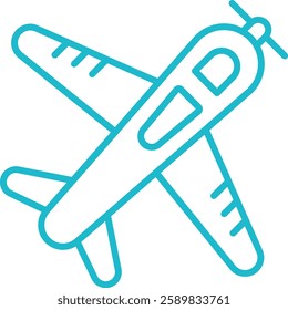 Plane vector icon. Can be used for printing, mobile and web applications.