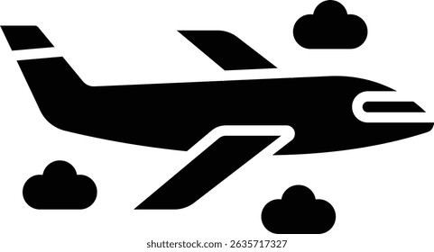 Icono de Vector de avión. Se puede utilizar para aplicaciones de impresión, móviles y de Web.